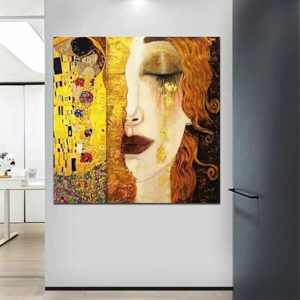 Las lágrimas de oro – Gustav Klimt (personalizado) Cuadros Populares mx.artemisreproduction.com 2