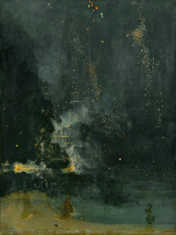 Nocturno en negro y oro – El cohete que cae – James Abbott McNeill Whistler James Abbott McNeill Whistler mx.artemisreproduction.com