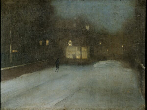 Nocturno en gris y oro: Chelsea Snow – James Abbott McNeill Whistler James Abbott McNeill Whistler mx.artemisreproduction.com