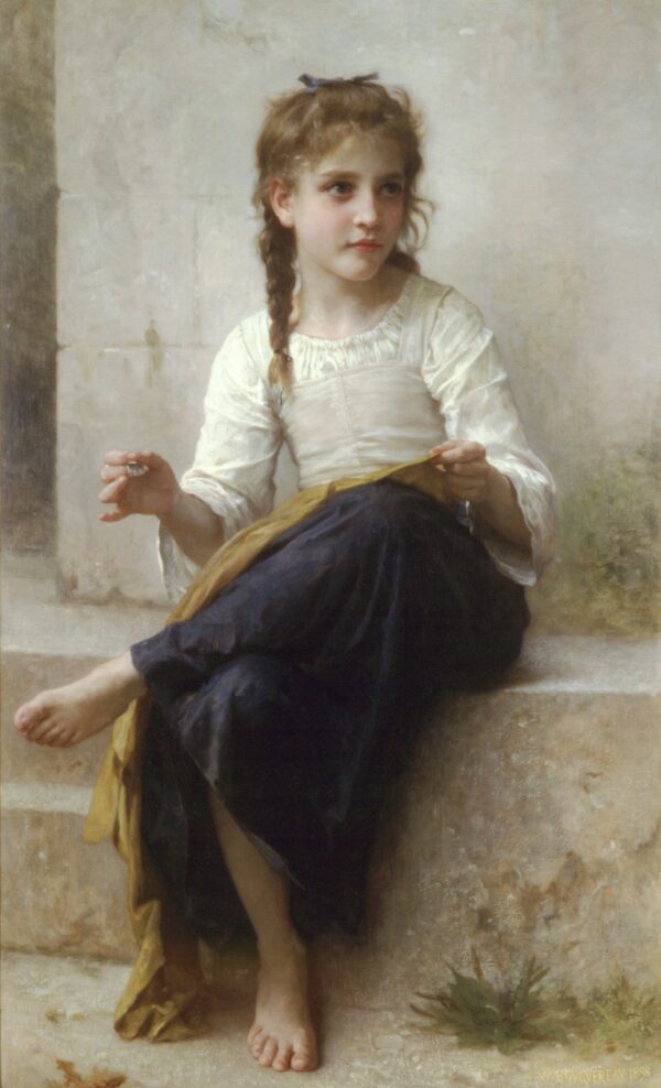 Joven niña que cose – William Bouguereau William Bouguereau mx.artemisreproduction.com