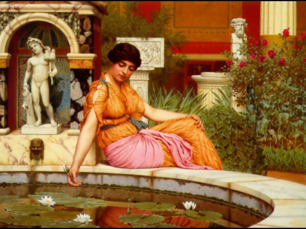 Un estanque de nenúfares – John William Godward John William Godward mx.artemisreproduction.com