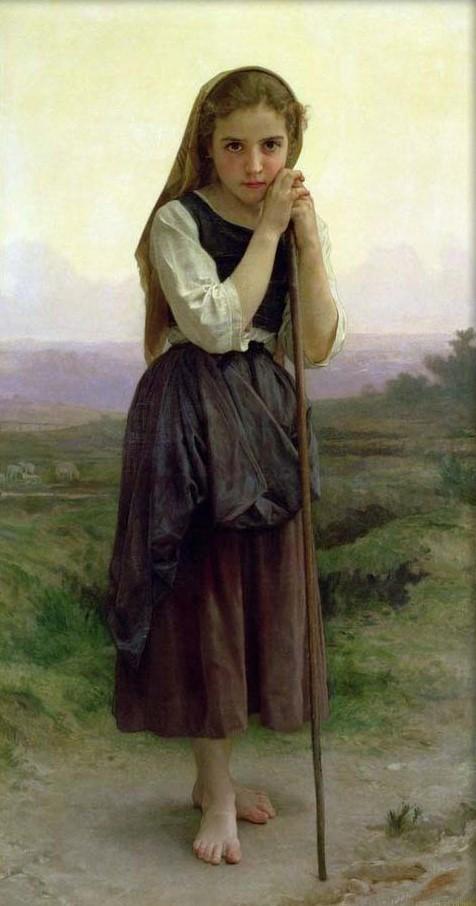 Una pequeña pastora – William Bouguereau William Bouguereau mx.artemisreproduction.com