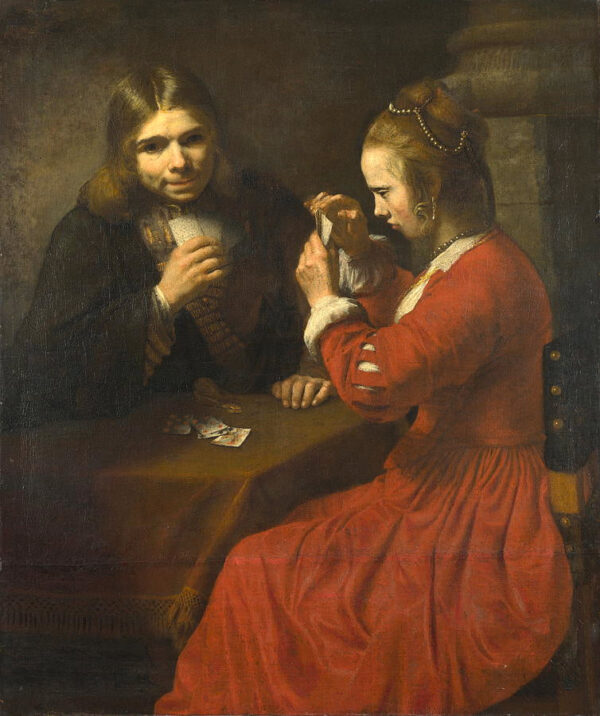 Un joven y una joven jugando a las cartas – Rembrandt van Rijn Rembrandt van Rijn mx.artemisreproduction.com