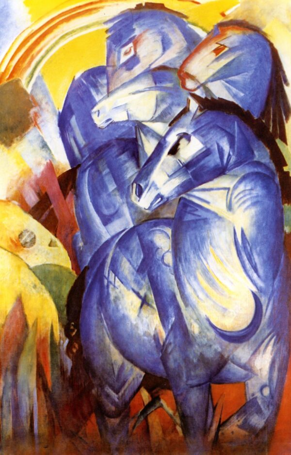 La Torre de los caballos azules – Franz Marc Cuadros Populares mx.artemisreproduction.com