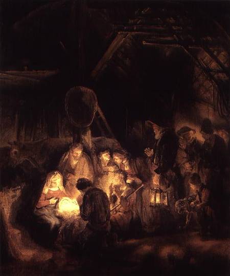 Adoración de los pastores – Rembrandt van Rijn Rembrandt van Rijn mx.artemisreproduction.com