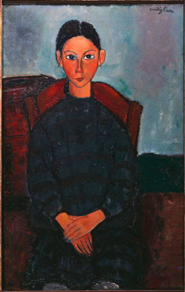 Chica con un delantal negro – Amadeo Modigliani mx.artemisreproduction.com