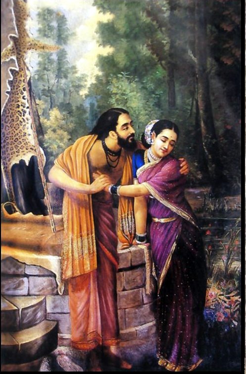 Arjuna y Subhadra – Ravi Varmâ mx.artemisreproduction.com