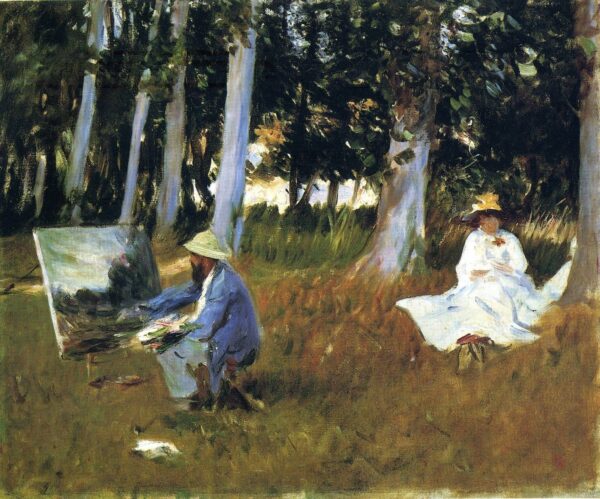 Claude Monet pintando en el borde de un bosque – John Singer Sargent John Singer Sargent mx.artemisreproduction.com