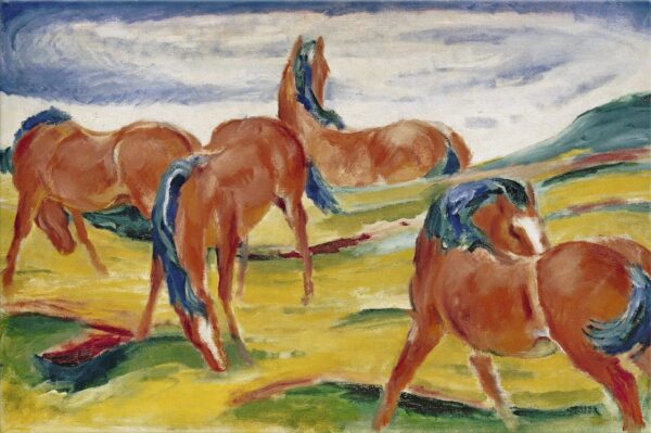 Caballos en el pasto I – Franz Marc Franz Marc mx.artemisreproduction.com