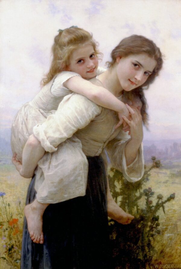 No demasiado pesado para llevar – William Bouguereau William Bouguereau mx.artemisreproduction.com