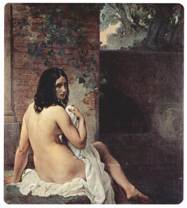 Vista trasera de un bañista – Francesco Hayez Francesco Hayez mx.artemisreproduction.com