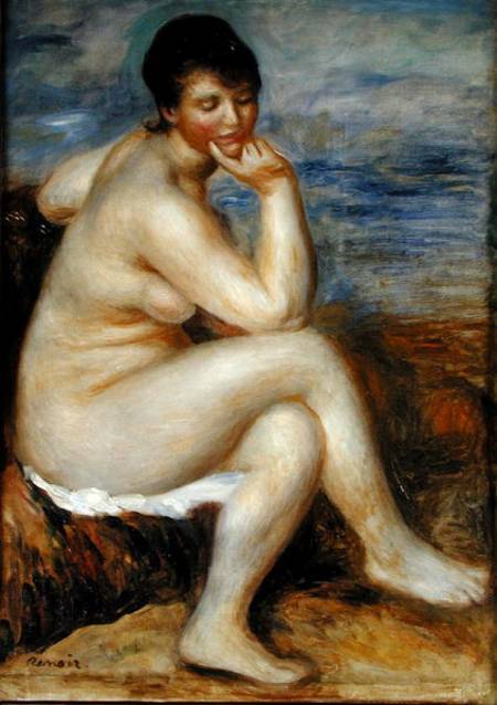 Baigneur sentado sobre una roca – Pierre-Auguste Renoir Pierre-Auguste Renoir mx.artemisreproduction.com