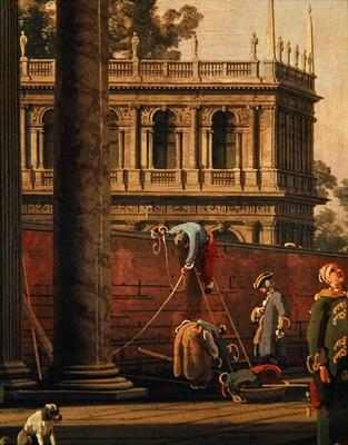 Capricho de un hombre escalando un muro (óleo sobre lienzo) – Giovanni Antonio Canal Giovanni Antonio Canal mx.artemisreproduction.com