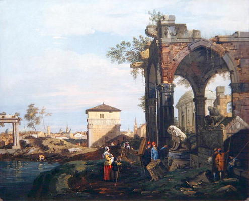 Capricho con ruinas y Porta Portello en Padua, hacia 1760 – Giovanni Antonio Canal Giovanni Antonio Canal mx.artemisreproduction.com