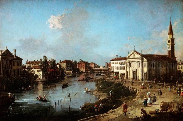 Dolo sobre el Brenta, con la iglesia de San Rocco y la Villa Zanon-Bon – Giovanni Antonio Canal Giovanni Antonio Canal mx.artemisreproduction.com