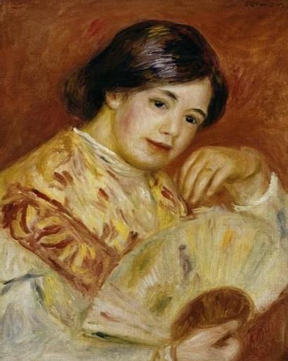 Coco con un abanico japonés, c.1906 – Pierre-Auguste Renoir Pierre-Auguste Renoir mx.artemisreproduction.com