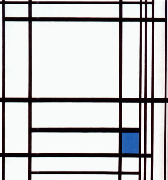 Composición con azul – Mondrian Piet Mondrian mx.artemisreproduction.com