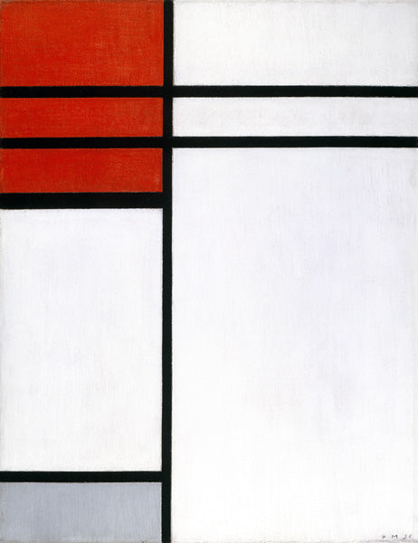 Composición con rojo – Mondrian Piet Mondrian mx.artemisreproduction.com