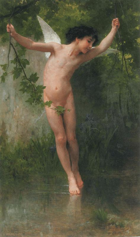 Cupido volando sobre el agua – William Bouguereau William Bouguereau mx.artemisreproduction.com