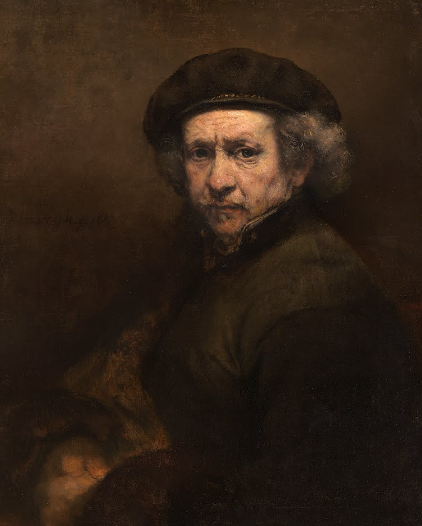 Autorretrato con boina y cuello recto – Rembrandt van Rijn Rembrandt van Rijn mx.artemisreproduction.com