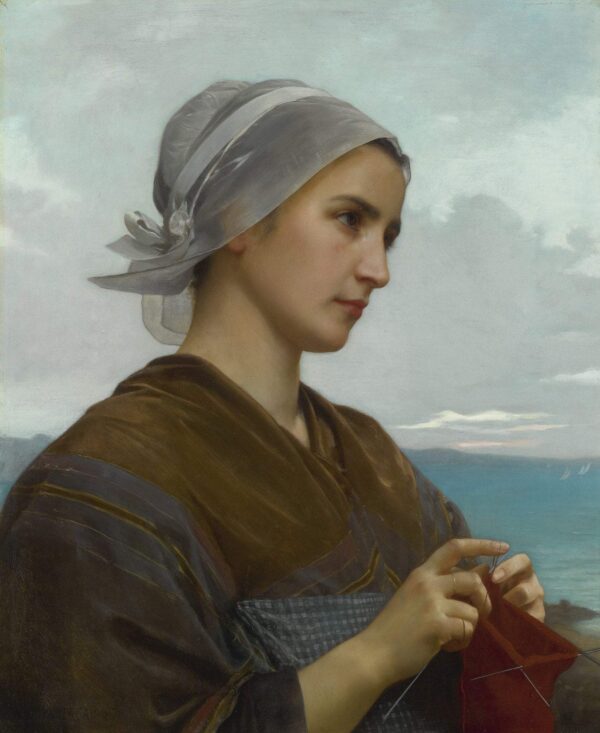 Tricoteuse bretona – William Bouguereau William Bouguereau mx.artemisreproduction.com