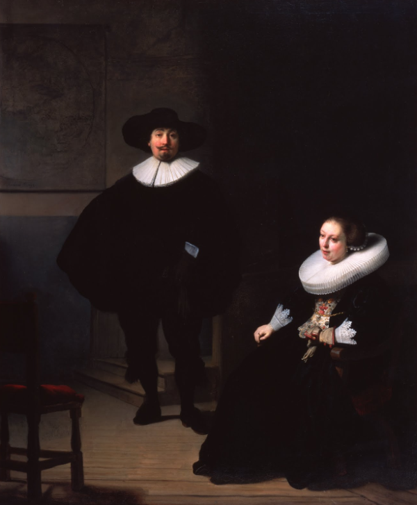 Una dama y un caballero de negro – Rembrandt van Rijn Rembrandt van Rijn mx.artemisreproduction.com