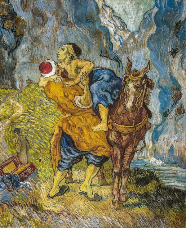 El buen samaritano (según Delacroix) – Van Gogh Vincent Van Gogh mx.artemisreproduction.com