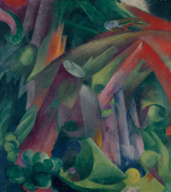 En un bosque con un pájaro – Franz Marc Franz Marc mx.artemisreproduction.com