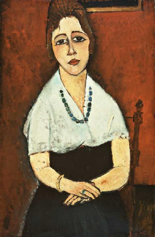 Joven mujer con collar (Elena Picard) – Amadeo Modigliani mx.artemisreproduction.com