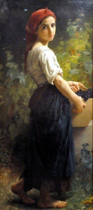 Chica con uvas de William Bouguereau William Bouguereau mx.artemisreproduction.com