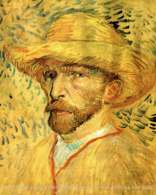 Autorretrato con sombrero de paja – Van Gogh Serie de autorretratos de Vincent van Gogh mx.artemisreproduction.com