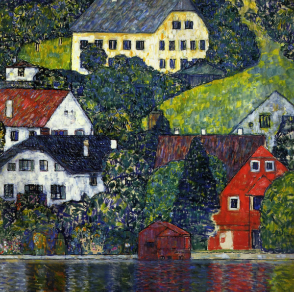 Casas en Unterach sobre el Attersee – Gustav Klimt Gustav Klimt mx.artemisreproduction.com