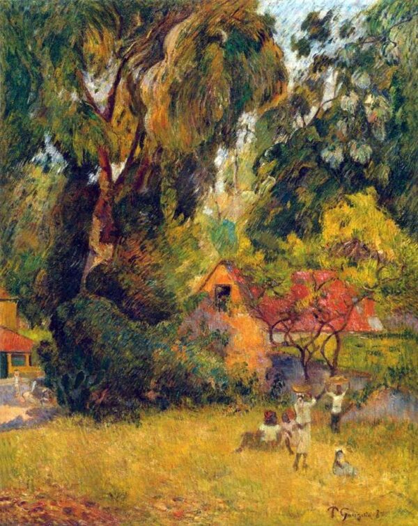 Cabañas bajo los árboles – Paul Gauguin Paul Gauguin mx.artemisreproduction.com