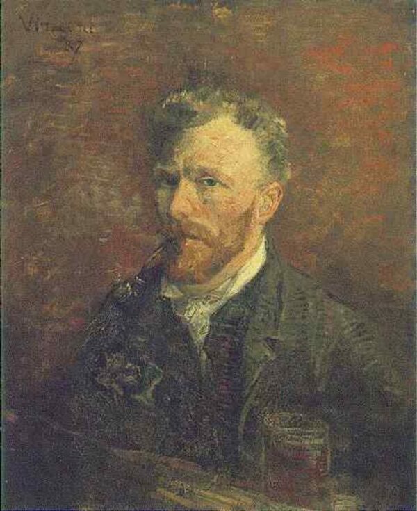 Autorretrato con pipa y vaso – Van Gogh Serie de autorretratos de Vincent van Gogh mx.artemisreproduction.com