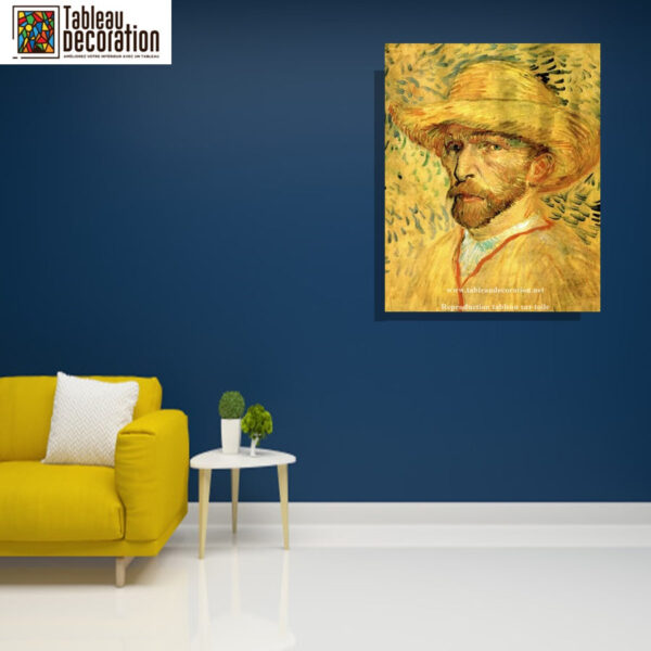 Autorretrato con sombrero de paja – Van Gogh Serie de autorretratos de Vincent van Gogh mx.artemisreproduction.com 2