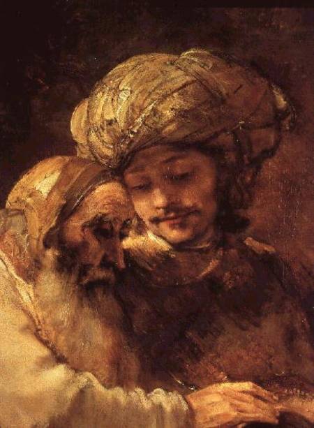 Jacob bendiciendo a los hijos de José (detalle de 375) – Rembrandt van Rijn Rembrandt van Rijn mx.artemisreproduction.com