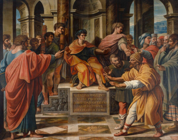 El cegamiento de Elymas – Raphaël (pintor) Rafael Sanzio mx.artemisreproduction.com