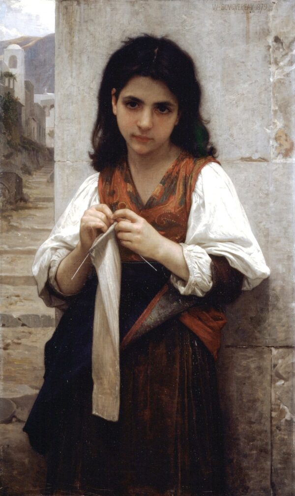 Máquina de tejer de William Bouguereau William Bouguereau mx.artemisreproduction.com