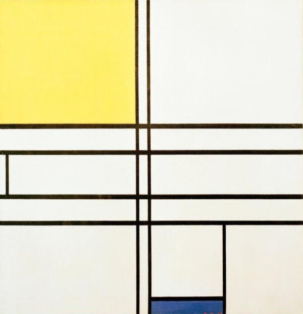 Composición en azul y amarillo – Mondrian Piet Mondrian mx.artemisreproduction.com