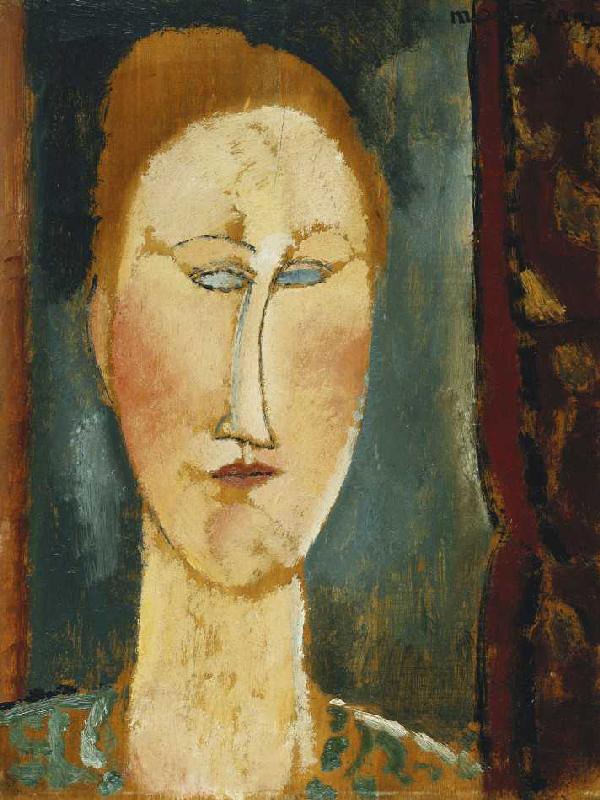 Cabeza de una pelirroja – Amadeo Modigliani mx.artemisreproduction.com