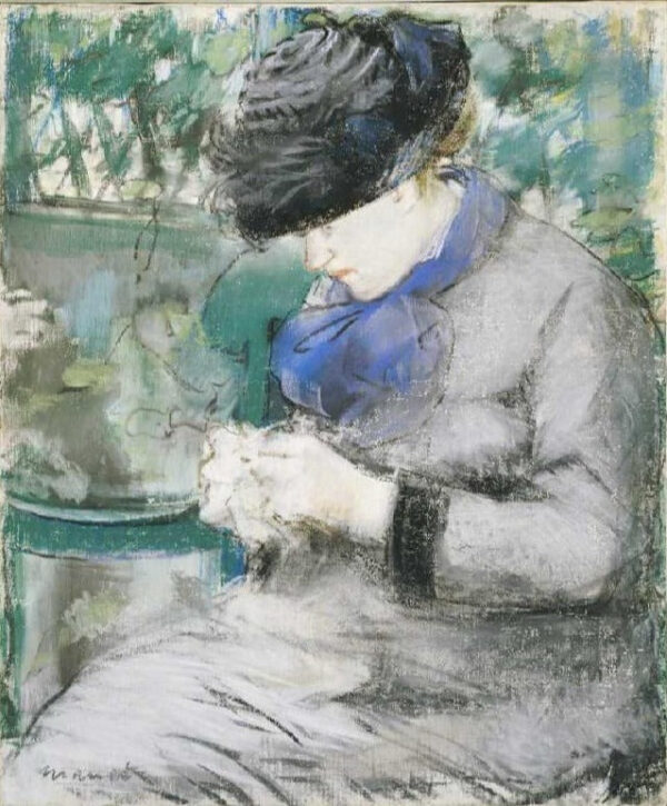 Sentado en el jardín – Edouard Manet Édouard Manet mx.artemisreproduction.com