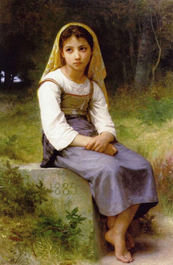 Meditación de William Bouguereau William Bouguereau mx.artemisreproduction.com