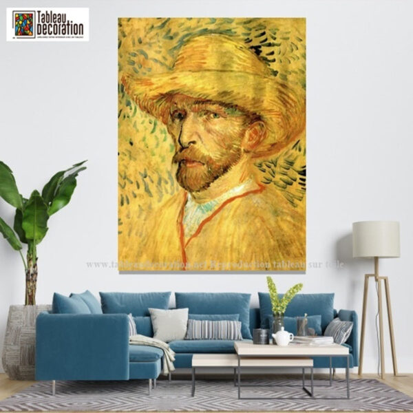 Autorretrato con sombrero de paja – Van Gogh Serie de autorretratos de Vincent van Gogh mx.artemisreproduction.com 6