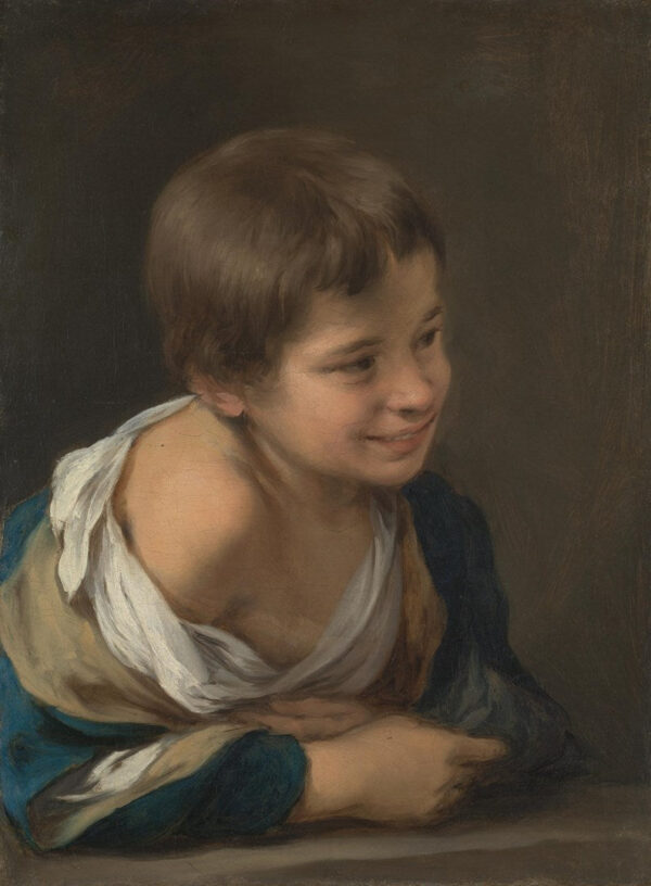 Un niño campesino apoyado en un umbral – Bartolomé Esteban Murillo Bartolomé Esteban Murillo mx.artemisreproduction.com