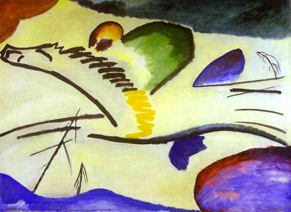 Hombre lírico sobre un caballo – Vassily Kandinsky Vasili Kandinski mx.artemisreproduction.com