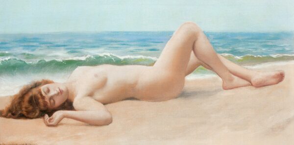 Nu en la playa – John William Godward John William Godward mx.artemisreproduction.com