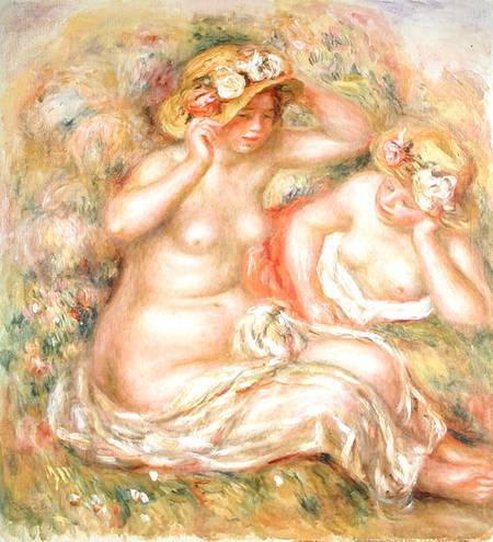 Dos desnudos con sombreros – Pierre-Auguste Renoir Pierre-Auguste Renoir mx.artemisreproduction.com