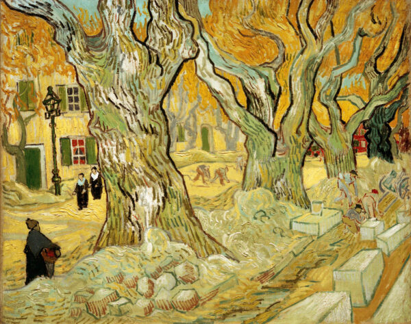 Trabajos de vialidad en Saint-Remy – Van Gogh Vincent Van Gogh mx.artemisreproduction.com