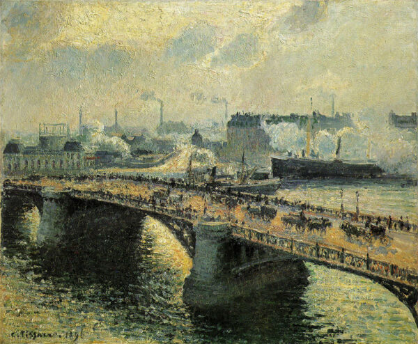 El puente Boœldieu en Ruan – Camille Pissarro Camille Pissarro mx.artemisreproduction.com