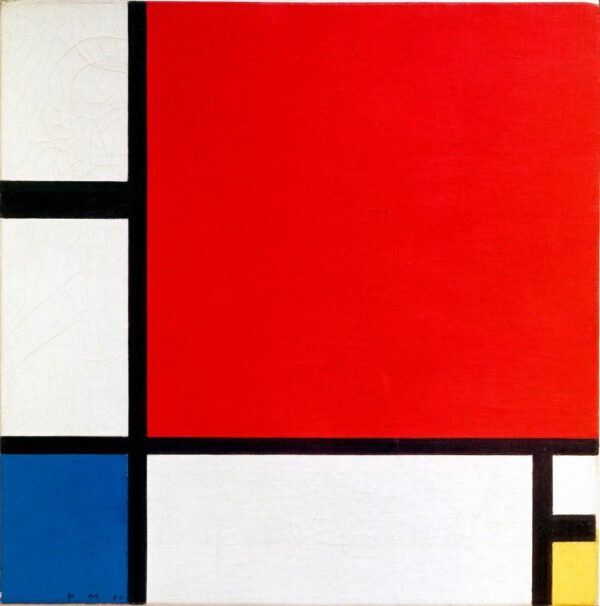 Composición con rojo, azul y amarillo – Mondrian Cuadros Populares mx.artemisreproduction.com